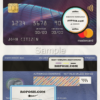 South Korea Industrial bank mastercard, fully editable template in PSD format