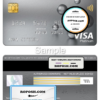 South Korea KDB bank visa platinum card, fully editable template in PSD format