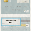South Korea Woori Financial Group visa debit card template in PSD format