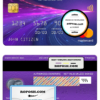 South Sudan Ecobank mastercard, fully editable template in PSD format