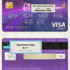 South Sudan Ecobank visa classic card, fully editable template in PSD format
