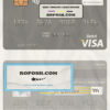 South Sudan Eden Commercial Bank visa debit card template in PSD format