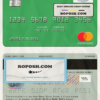 South Sudan Ivory Bank mastercard template in PSD format