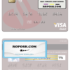 Spain Banco Santander visa credit card template in PSD format