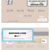 Spain Bankinter visa debit card template in PSD format