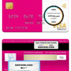 Spain Self Bank visa electron card, fully editable template in PSD format