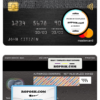 Sri Lanka Amana bank mastercard, fully editable template in PSD format