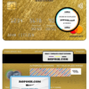 Sri Lanka Bank of Ceylon bank mastercard gold, fully editable template in PSD format