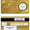 Sri Lanka Bank of Ceylon bank visa gold card, fully editable template in PSD format