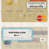Sri Lanka People’s Bank mastercard credit card template in PSD format