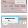 Sri Lanka Seylan Bank Plc visa debit card template in PSD format