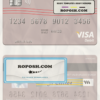 Sri Lanka Seylan Bank Plc visa debit card template in PSD format