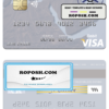 Sudan El Nilein Bank visa debit card template in PSD format
