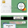 Sudan Saudi Sudanese Bank mastercard, fully editable template in PSD format