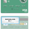 Sudan The Agricultural Bank of Sudan visa debit card template in PSD format