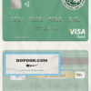 Sudan The Agricultural Bank of Sudan visa debit card template in PSD format