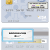 Suriname Centrale Bank van Suriname visa debit card template in PSD format