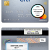 Sweden Citibank mastercard platinum, fully editable template in PSD format