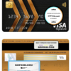 Sweden Nordnet AB bank visa signature card, fully editable template in PSD format