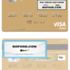 Sweden Swedbank visa debit card template in PSD format