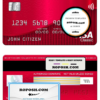 Switzerland UBS bank visa classic card, fully editable template in PSD format