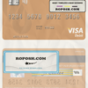Syria Al Baraka Bank visa debit card template in PSD format