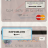 Syria Gulf Bank mastercard template in PSD format