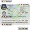 Tanzania travel visa PSD template, fully editable