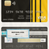 Chad Commercial bank visa card template in PSD format, fully editable