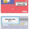 Taiwan Bank of Taiwan visa debit card template in PSD format