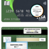 Taiwan Cooperative Bank visa electron card, fully editable template in PSD format