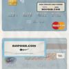 Tajikistan IBT Bank mastercard template in PSD format