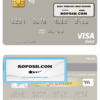 Tajikistan IBT Bank visa debit card template in PSD format