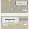 Tajikistan IBT Bank visa debit card template in PSD format