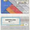 Tanzania BancABC visa debit card template in PSD format