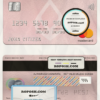 Thailand Bangkok bank mastercard, fully editable template in PSD format