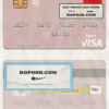 Thailand Calyon Bank visa debit card template in PSD format