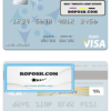 Timor-Leste Banco Nacional de Comércio de Timor-Leste visa debit card template in PSD format