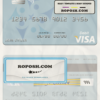 Timor-Leste Banco Nacional de Comércio de Timor-Leste visa debit card template in PSD format