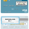 Togo Ecobank visa debit card template in PSD format