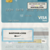 Togo Ecobank visa debit card template in PSD format