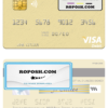 Tunisia JMMB Bank visa debit card template in PSD format