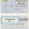 Tunisia RBC Royal Bank visa debit card template in PSD format