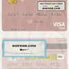 Turkey HSBC Bank visa debit card template in PSD format