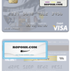 Turkey Odeabank visa debit card template in PSD format