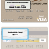 Turkmenistan Garagum IJSB visa debit card template in PSD format