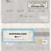 Tuvalu National Bank of Tuvalu visa debit card template in PSD format
