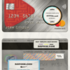 UAE Abu Dhabi ADCB bank mastercard platinum, fully editable template in PSD format