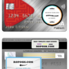 UAE Abu Dhabi ADCB bank visa platinum card, fully editable template in PSD format