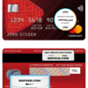 UAE Dubai ADCB bank mastercard, fully editable template in PSD format
